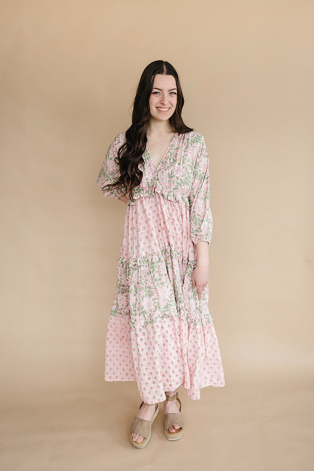 Mynah Signature dress-'ROSY MIST'-ankle length-one size