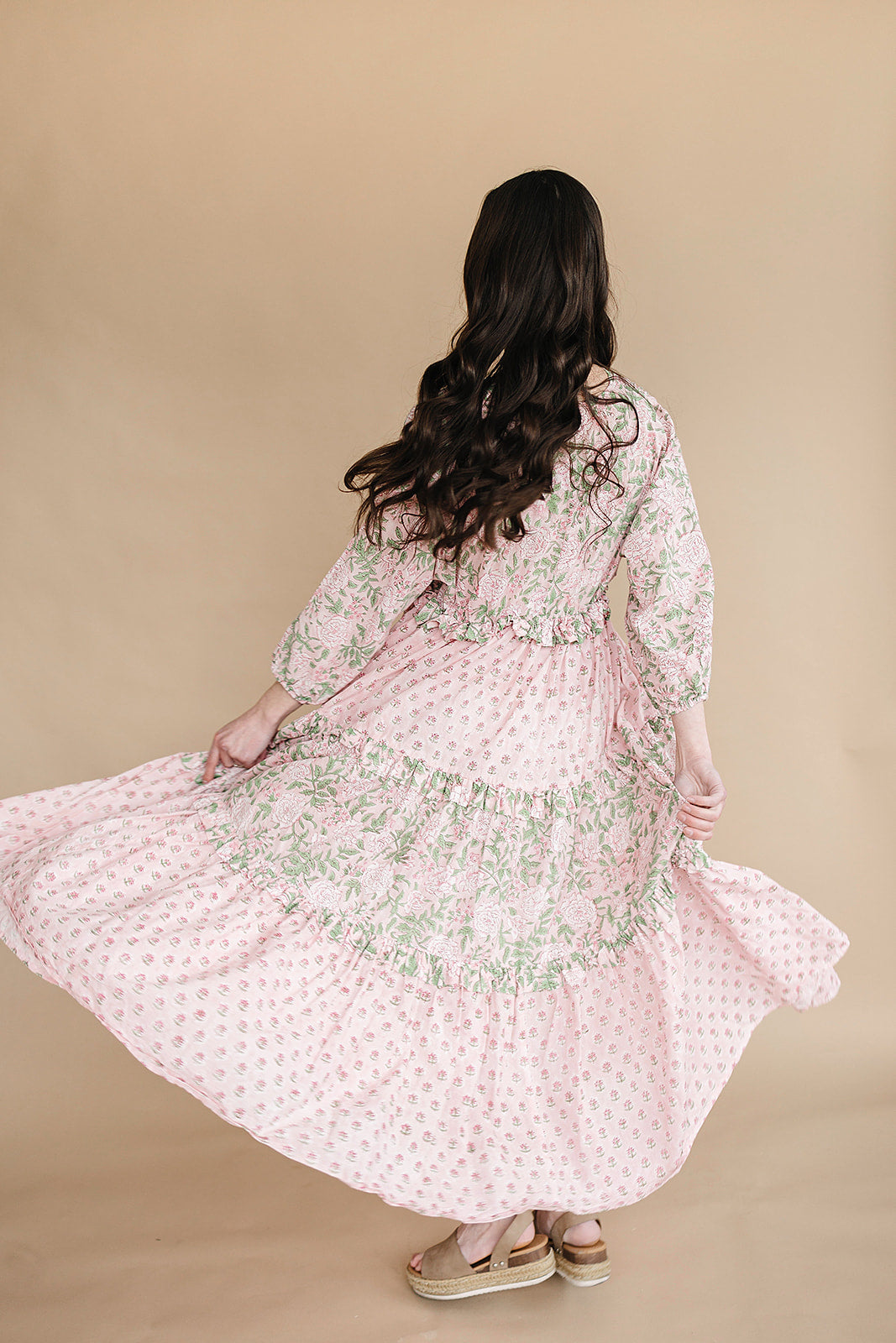 Mynah Signature dress-'ROSY MIST'-ankle length-one size