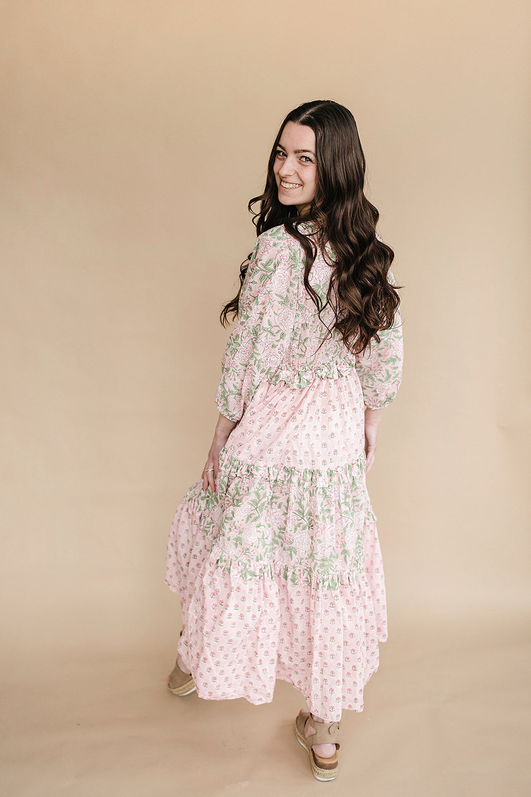 Mynah Signature dress-'ROSY MIST'-ankle length-one size