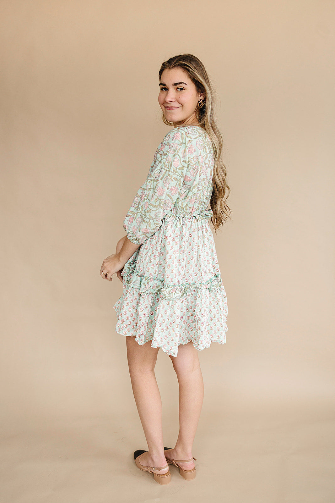 Mynah signature dress-'MINT CLOUD'-mini length-one size