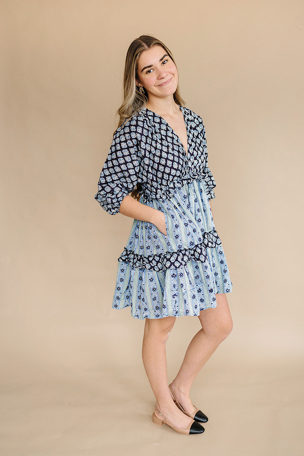 Mynah Signature dress-'INDIA INK'-one size