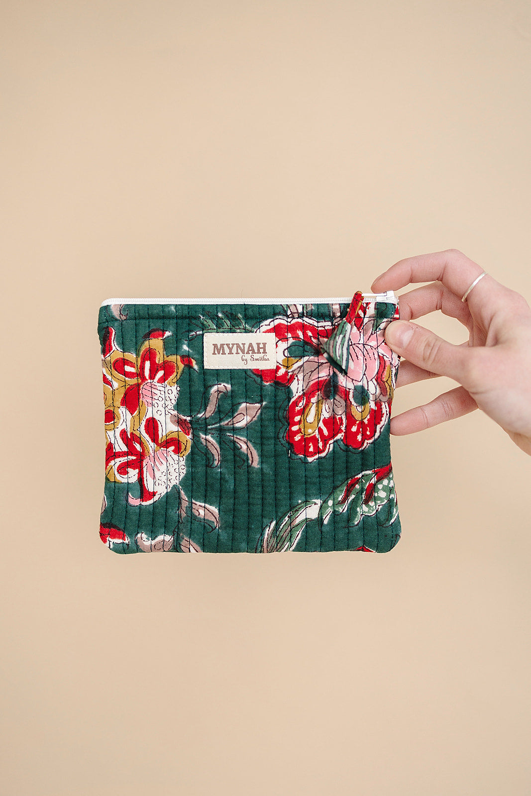 'Emerald forest' quilted coin pouch