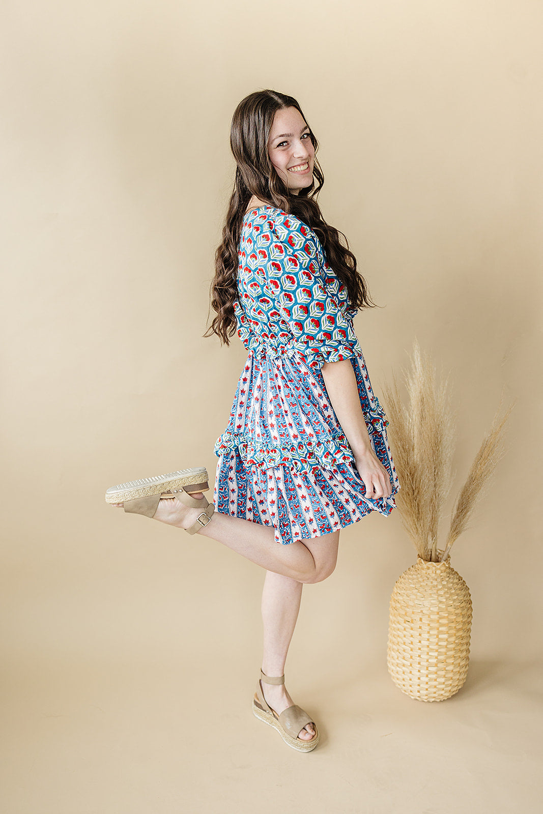 Mynah Signature dress-'TULIP FARM'-one size