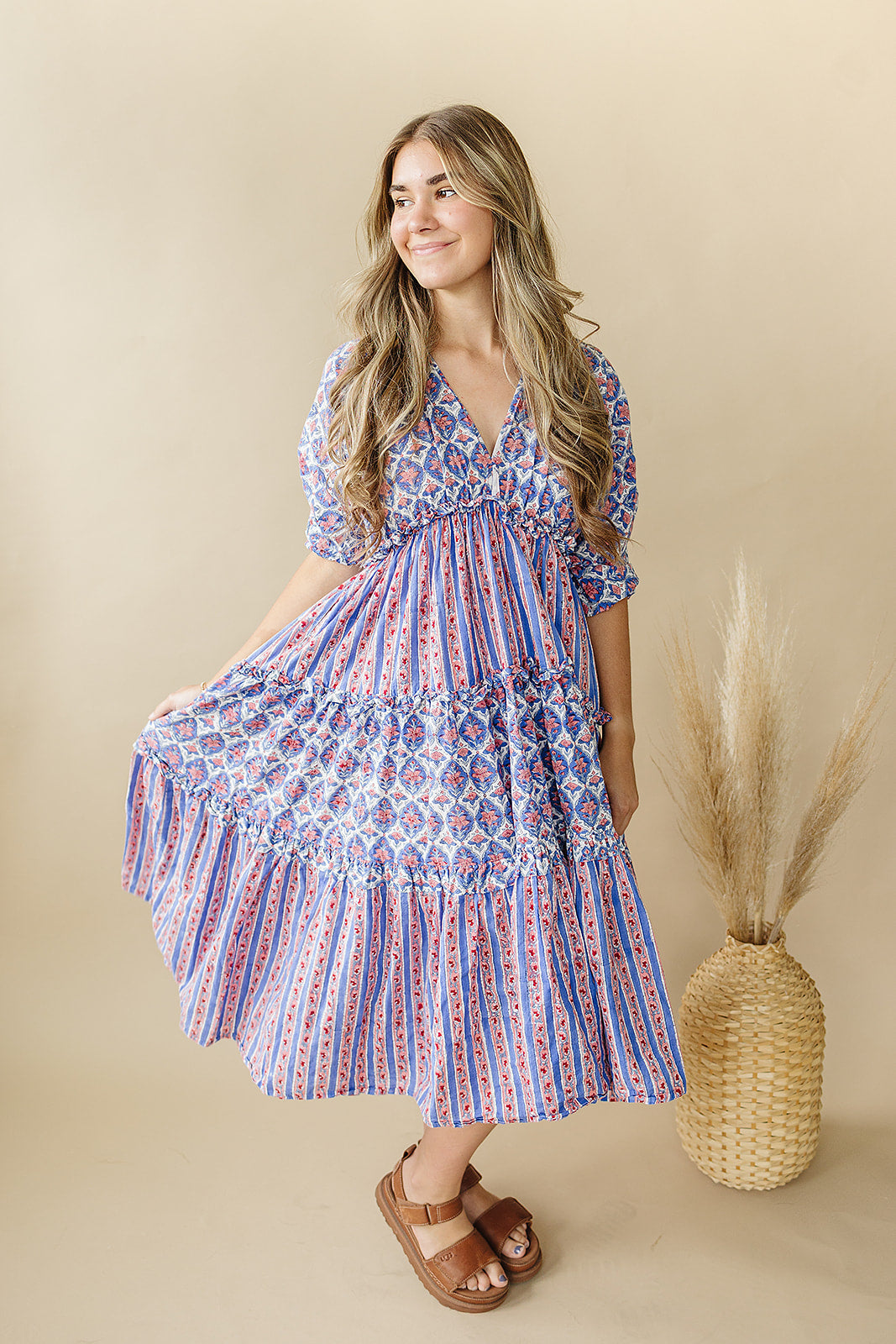 Mynah Signature dress-'NAUTICAL NANTUCKET'-ankle length-one size