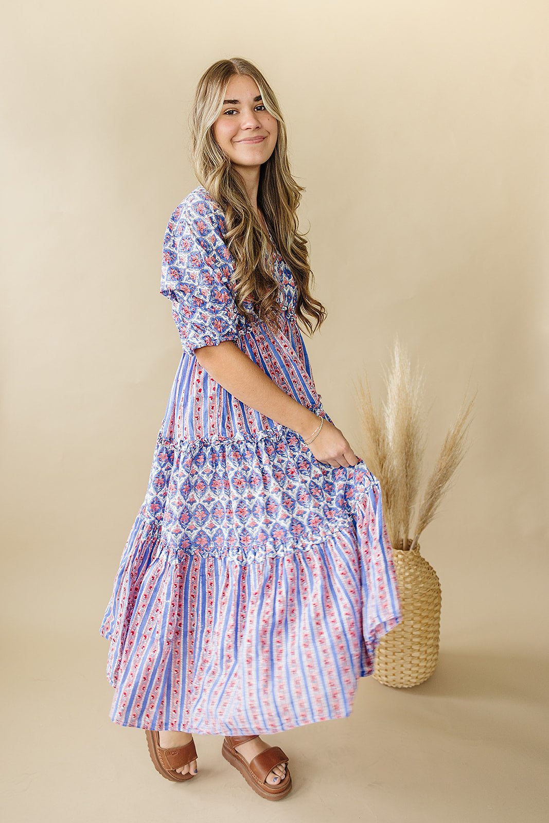 Mynah Signature dress-'NAUTICAL NANTUCKET'-ankle length-one size
