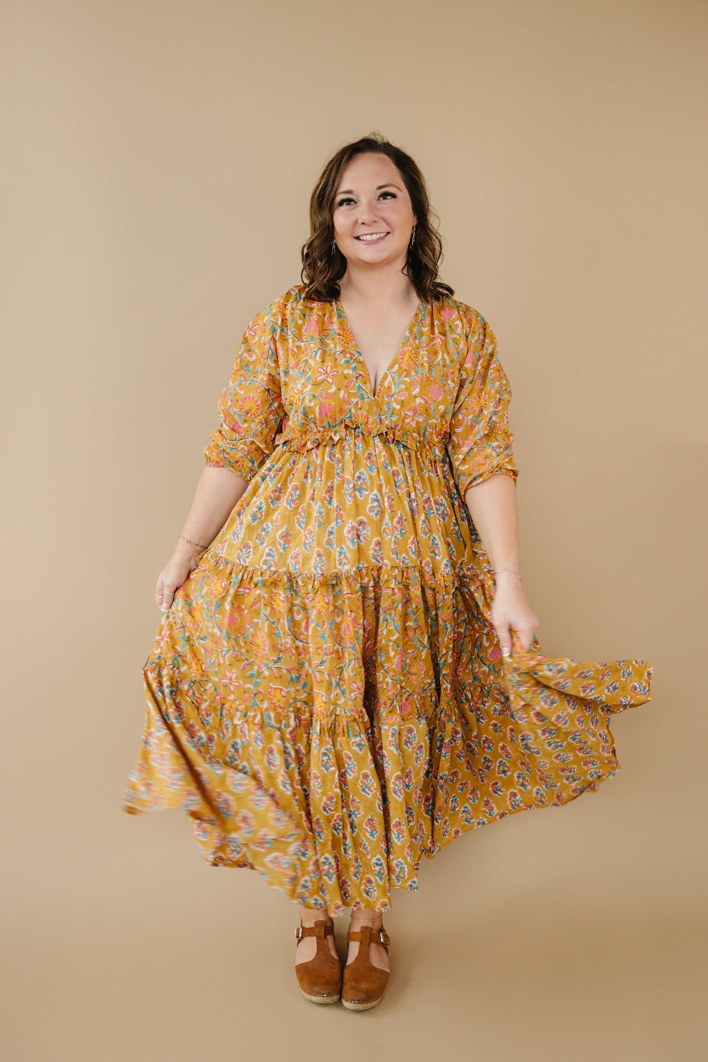 Mynah Signature dress-'HENNA VINES'-one size
