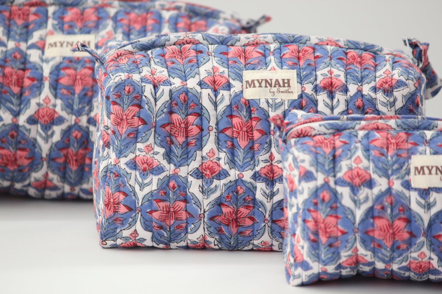 'NAUTICAL NANTUCKET' printed travel/makeup zipper pouch-LARGE only