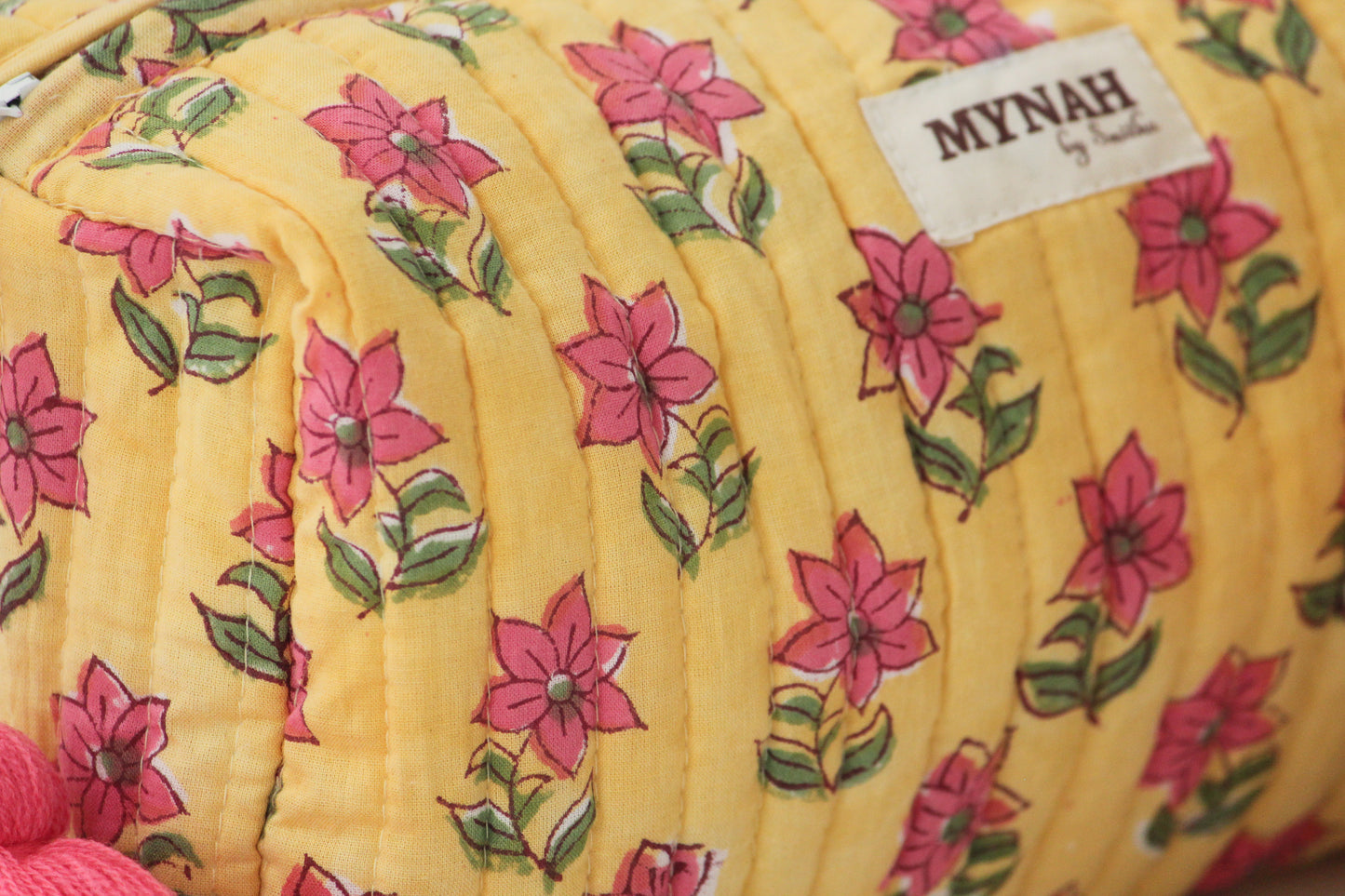 'SUMMER PETUNIAS' printed travel/makeup zipper pouch-set of 3