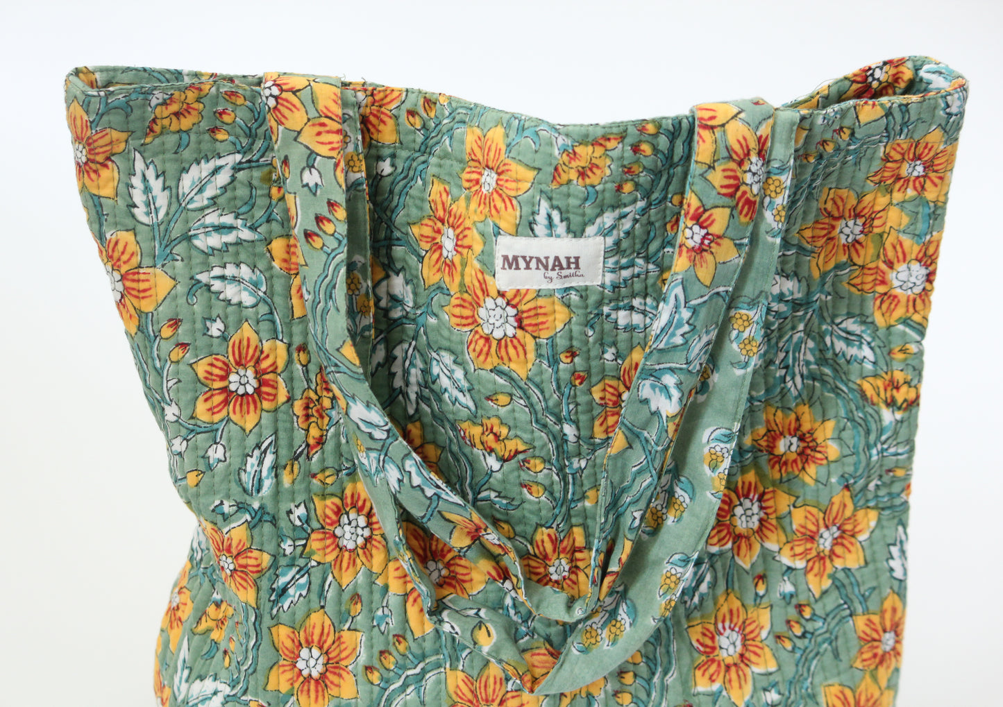 Sunflower garden floral print tote bag-Small