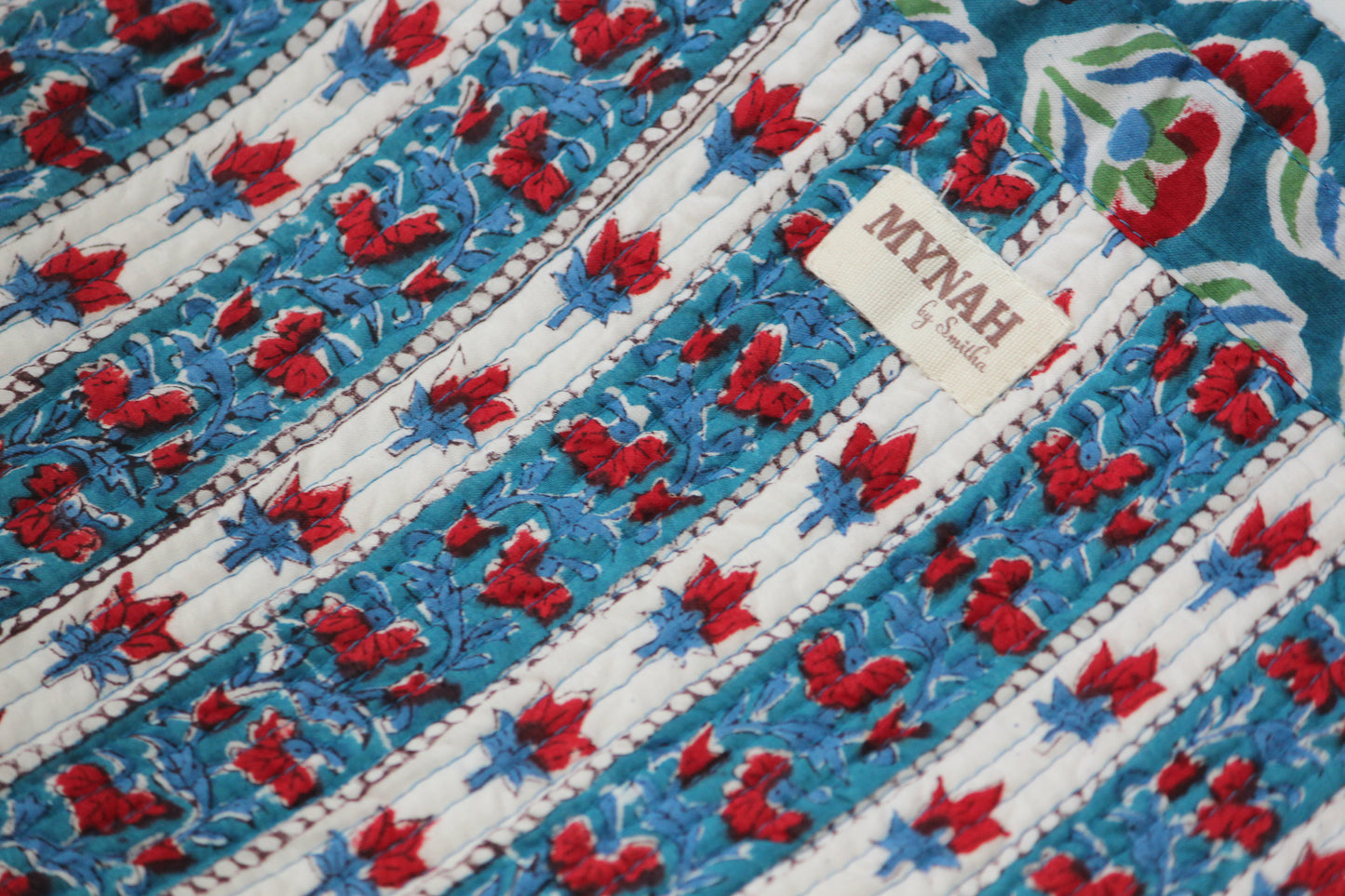 Tulip floral print tote bag-Large