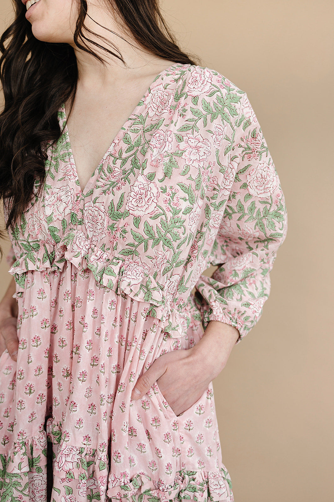 Mynah Signature dress-'ROSY MIST'-ankle length-one size