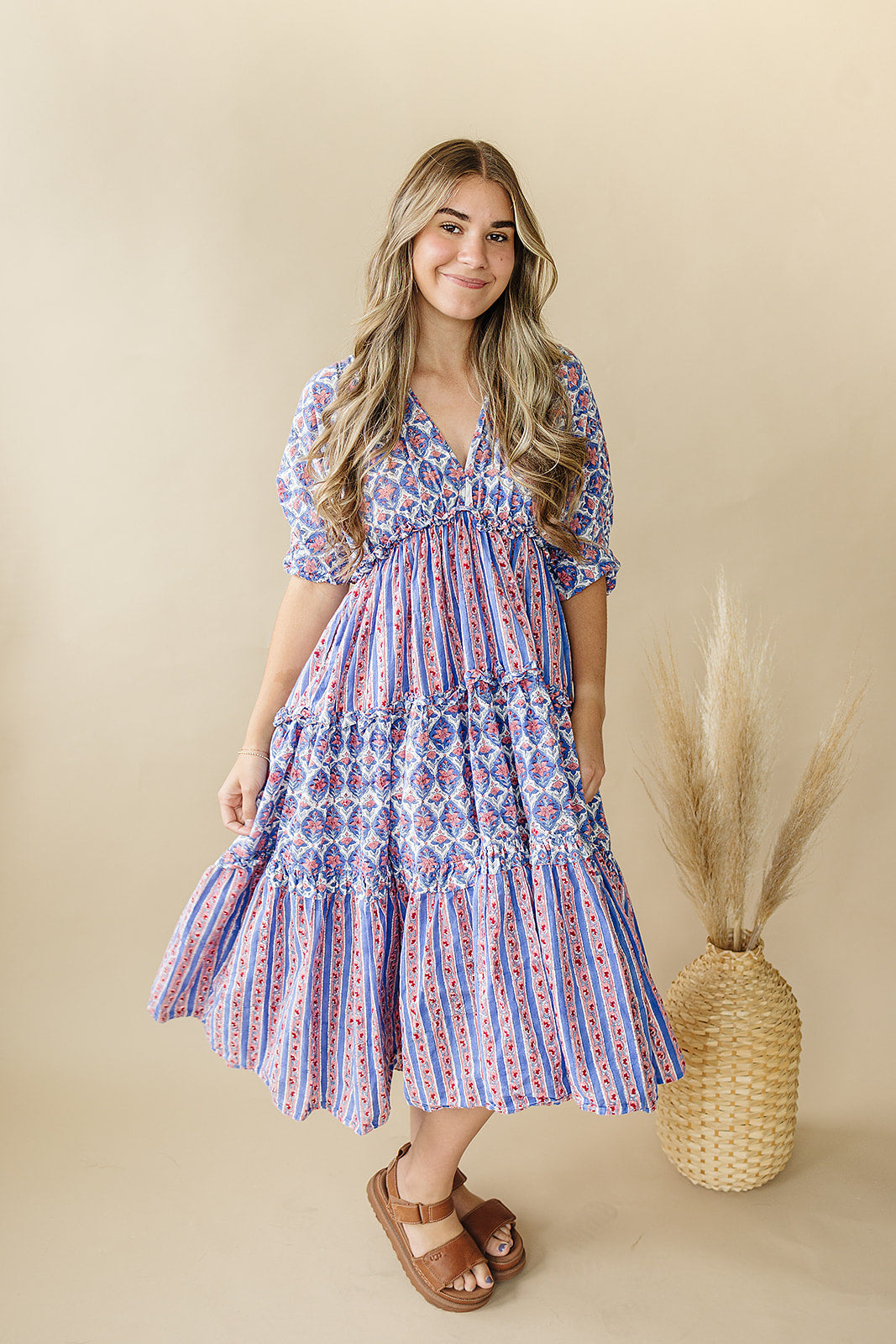 Mynah Signature dress-'NAUTICAL NANTUCKET'-ankle length-one size