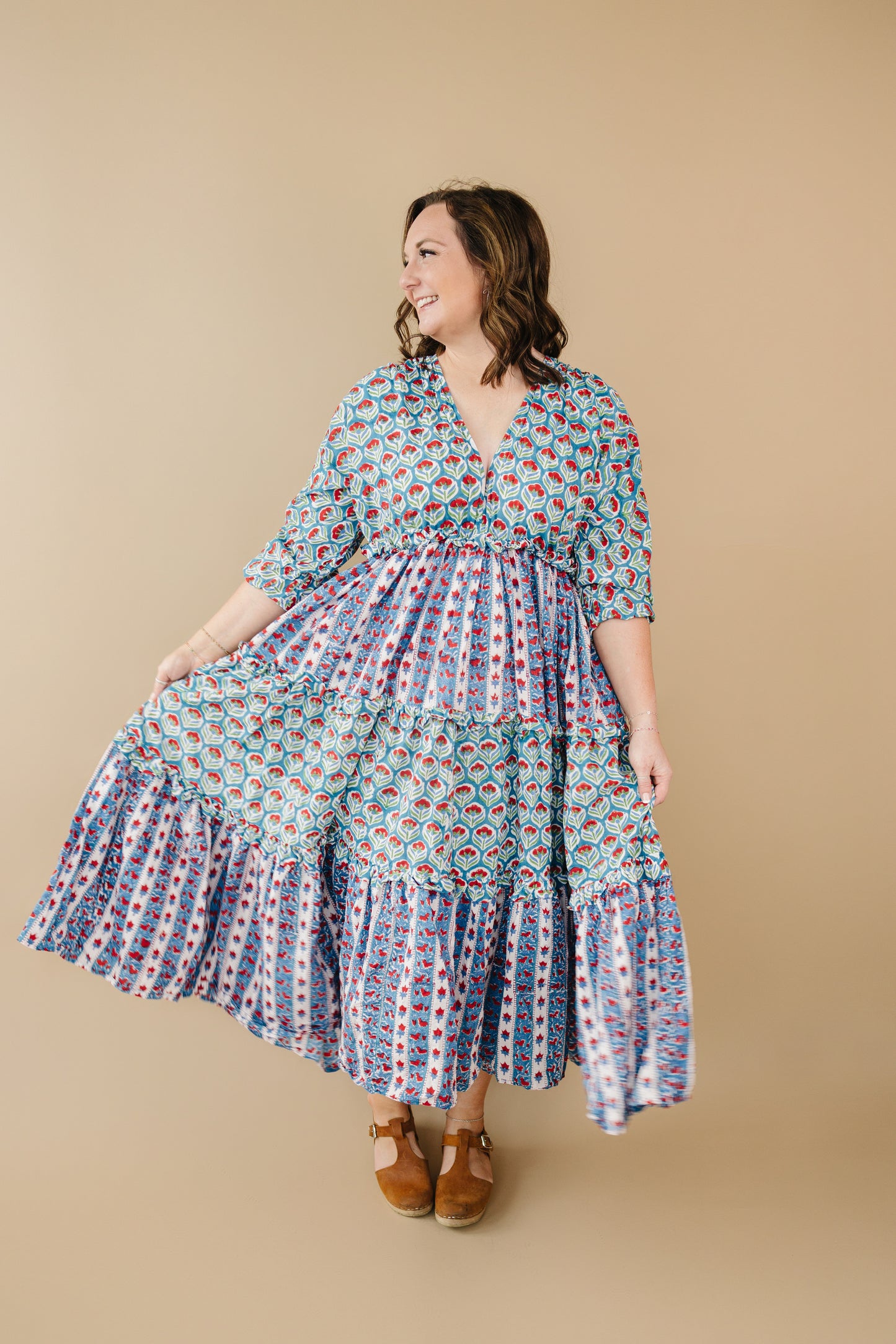 Mynah Signature dress-'TULIP FARM'-one size