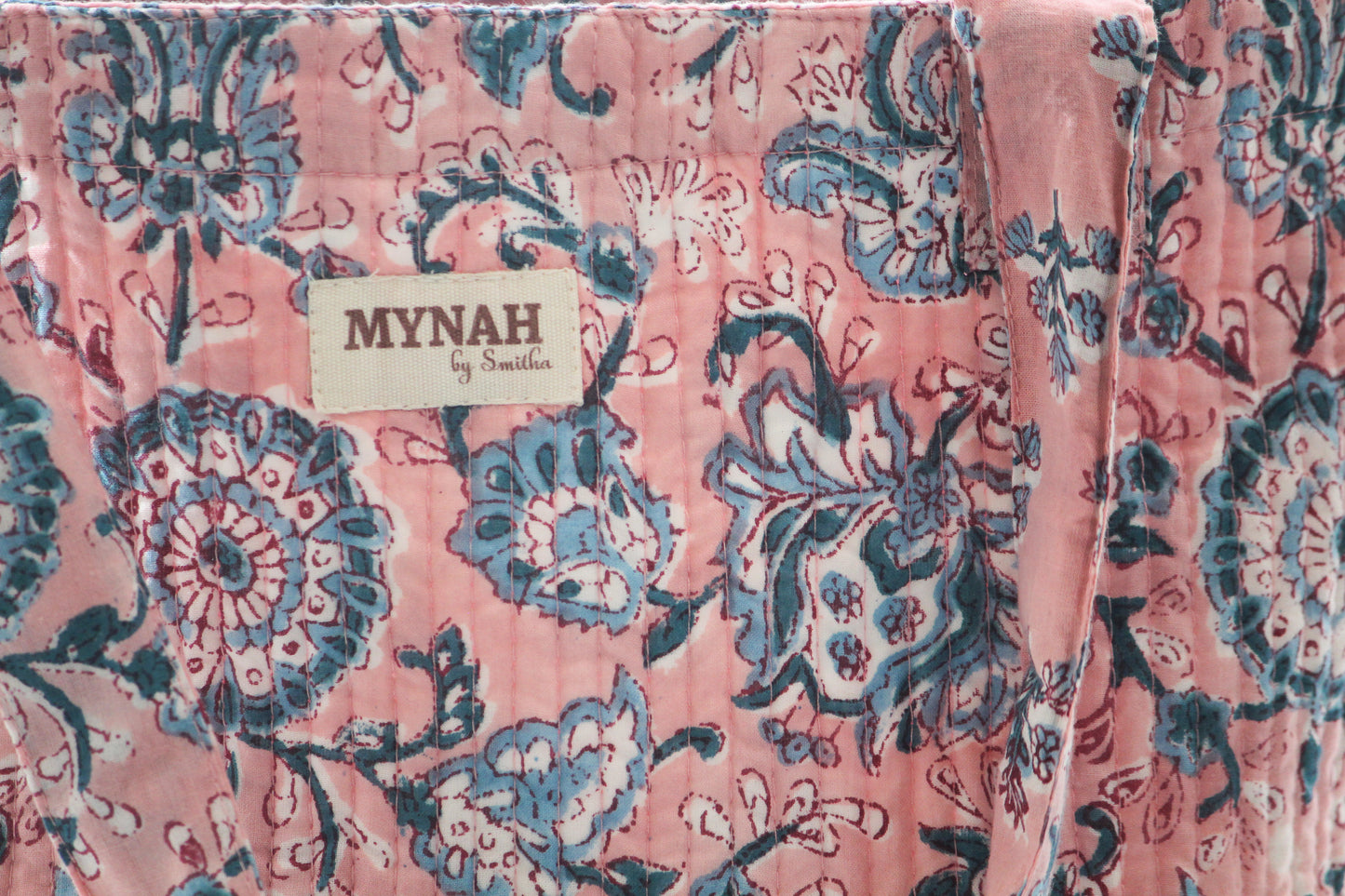 Dusty rose vines garden floral print tote bag-Small