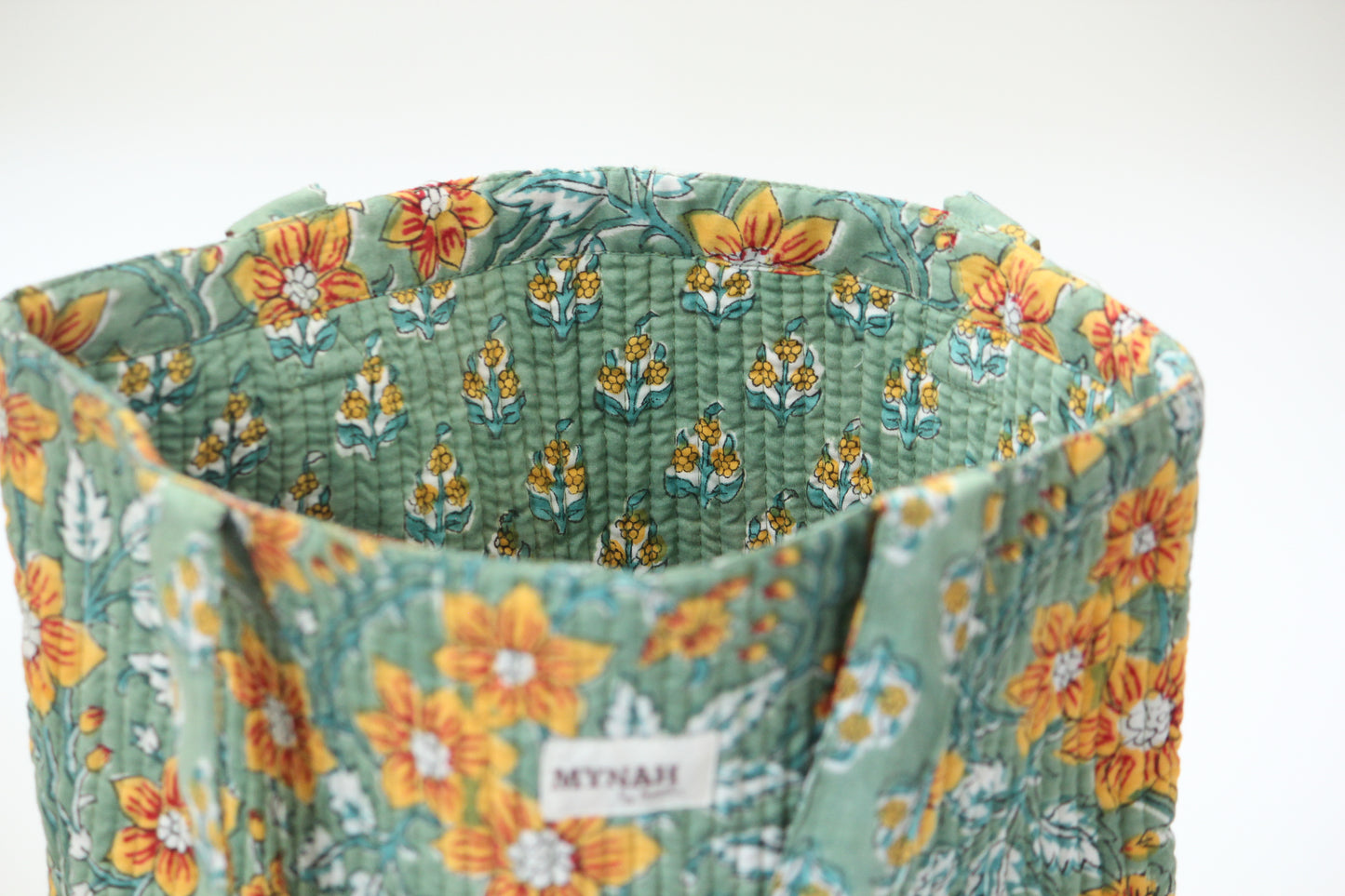 Sunflower garden floral print tote bag-Small