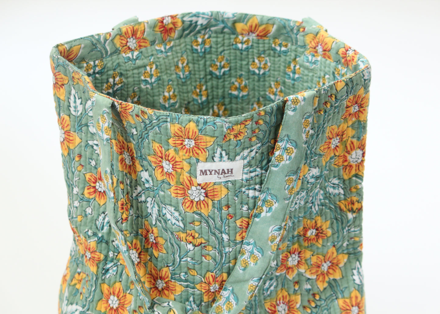 Sunflower garden floral print tote bag-Small