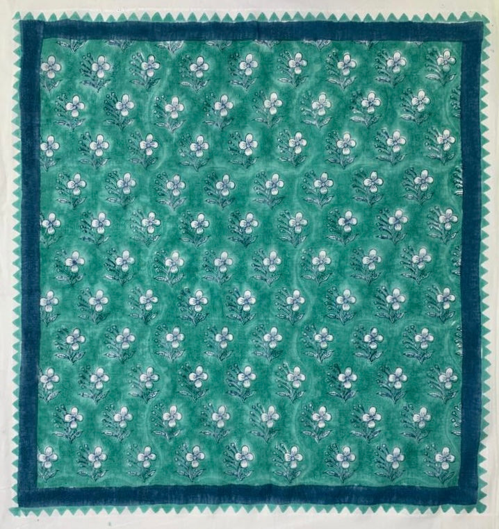 ZUHI green hand block print bandana